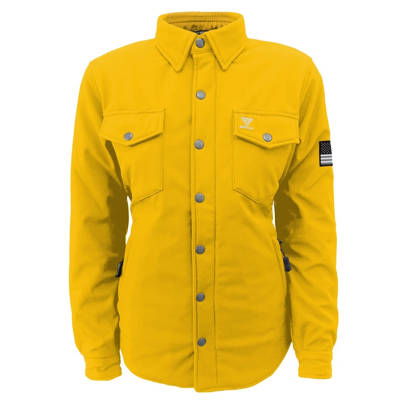 Protective SoftShell Winter Jacket for Women  Yellow Matte with Pads