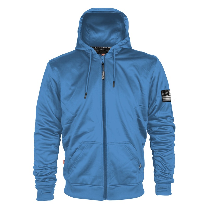 Sky Blue Solid Ultra Protective Hoodie with Pads