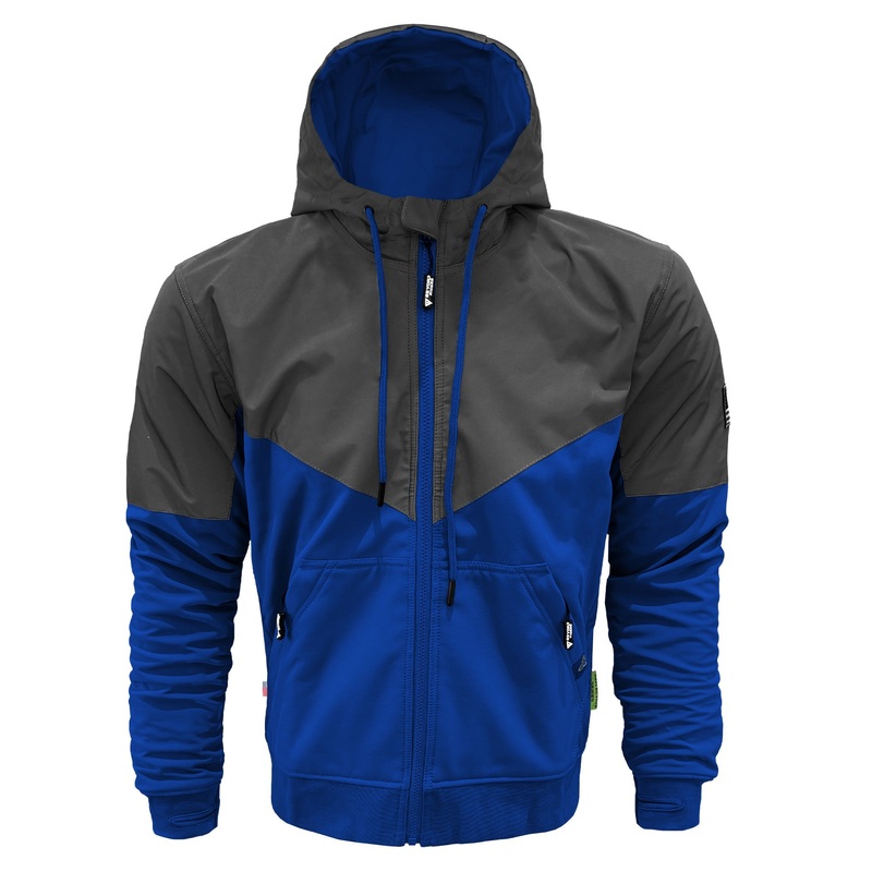 SoftShell Reflective Blue Nebula Hoodie – with Pads