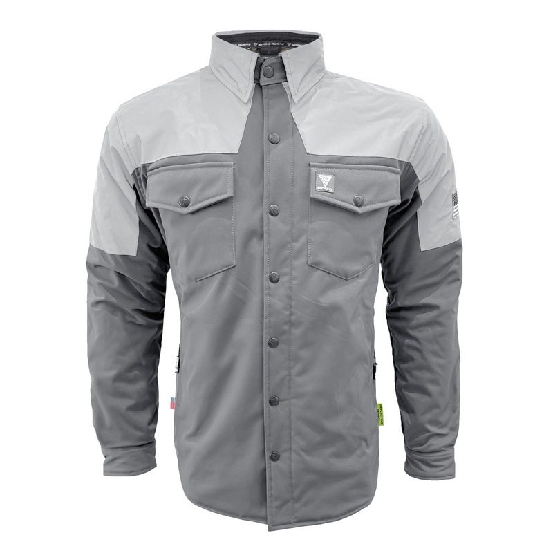 SoftShell Reflective Twilight Titanium Winter Jacket for Men – Grey Matte with Pads