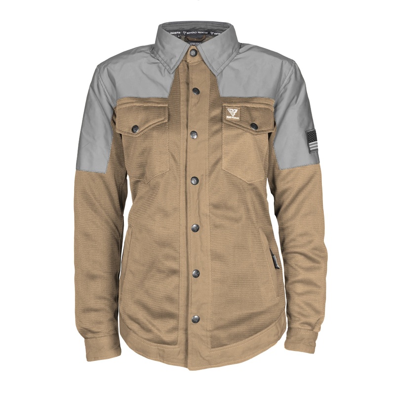 Summer Mesh Reflective Shirt Camel Eclipse for Women – with Pads