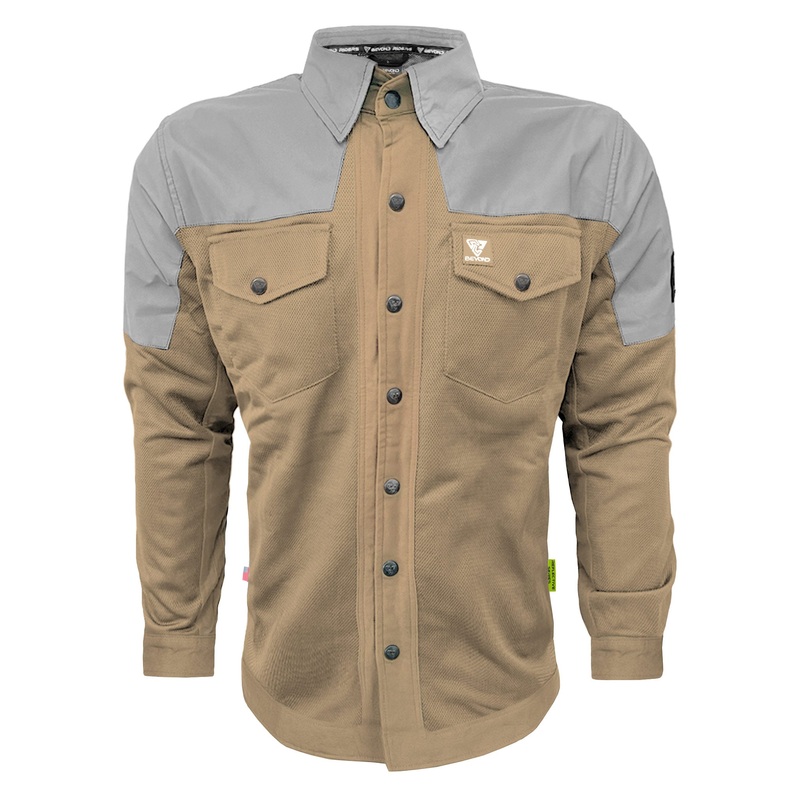 Summer Mesh Reflective Shirt Camel Eclipse – with Pads