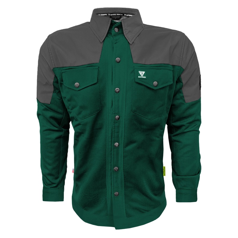 Summer Mesh Reflective Shirt Dark Green Nebula – with Pads