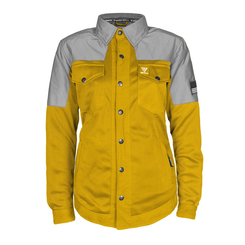 Summer Mesh Reflective Shirt Yellow Eclipse for Women – with Pads