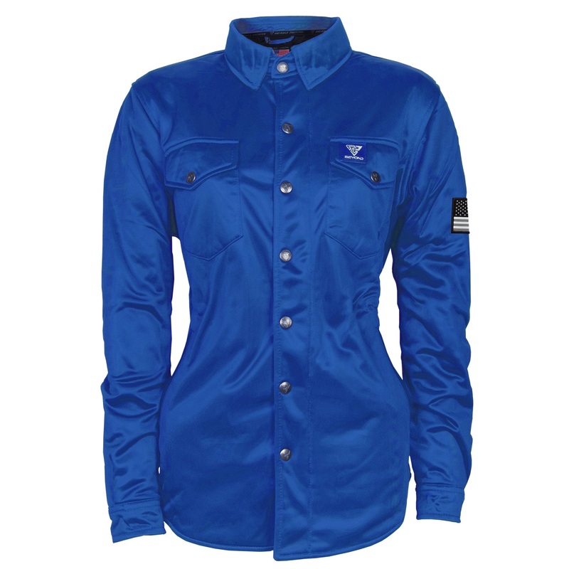 Ultra Protective Shirt for Women – Blue Solid with Pads