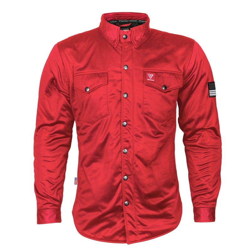 Ultra Protective Shirt – Red Solid with Pads
