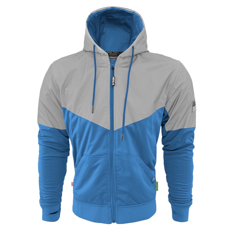 Ultra Reflective Hoodie Sky Blue Eclipse with Pads