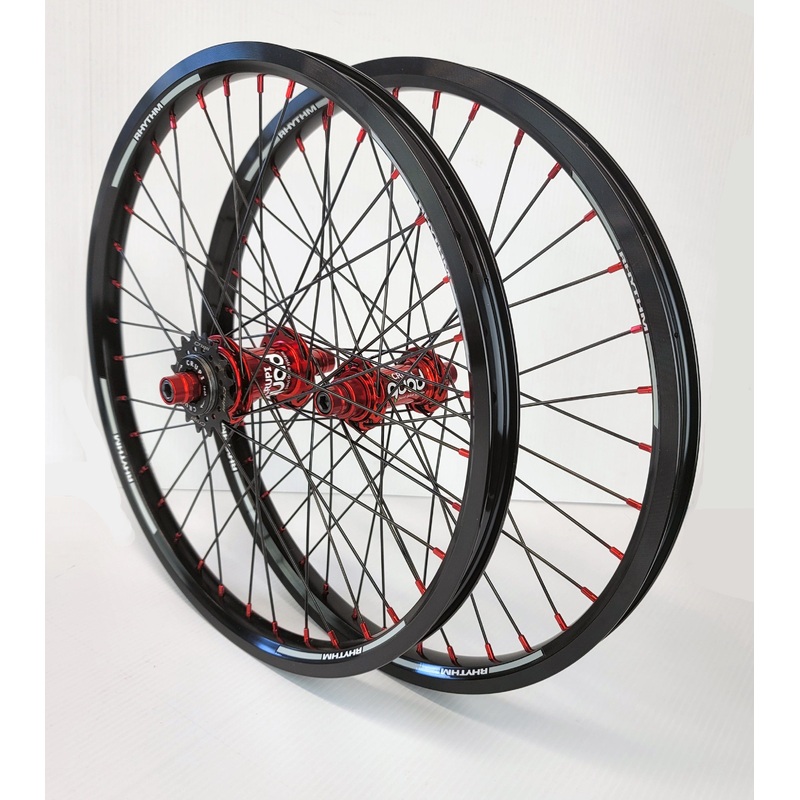 Crupi Pro 36H 20 & 24 Wheels|20 x 1.75 36H w/10mm Front|20 x 1.75 36H w/20mm Front|24 x 1.75 36H Cruiser w/10mm Front|24 x 1.75 36H Cruiser w/20mm Front|All Black|Black/Red|Black/Blue