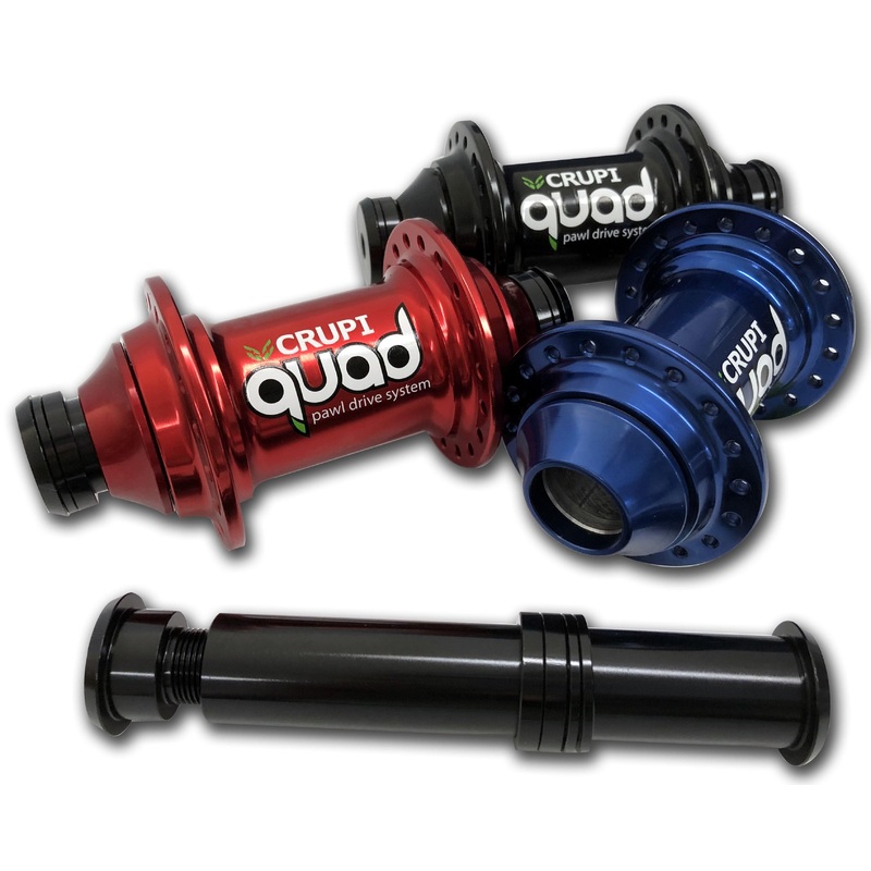 Crupi Quad 20mm Front Hubs|36H 20mm Front|Black|Red|Blue