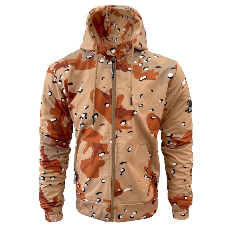 Protective SoftShell Unisex Camouflage Hoodie – Dagger Two with Pads