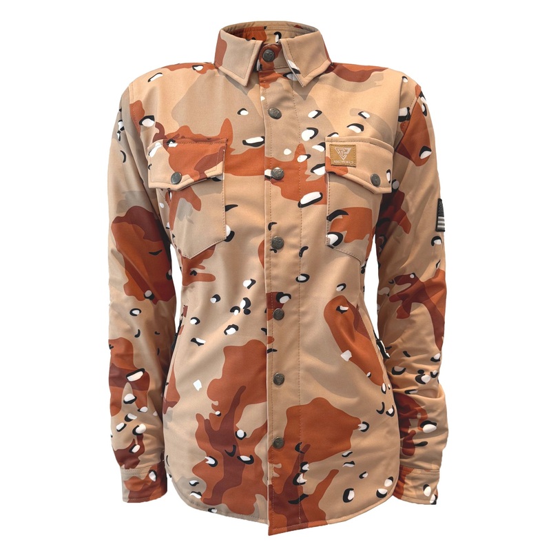 Protective SoftShell Winter Jacket for Women Camouflage Daggel Two with Pads