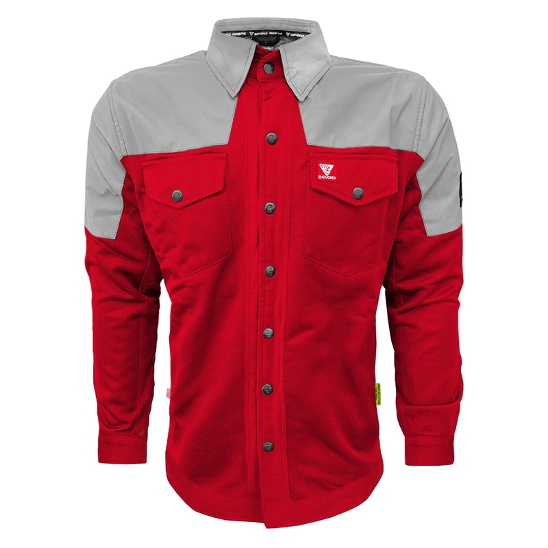 Summer Mesh Reflective Shirt Red Eclipse – with Pads