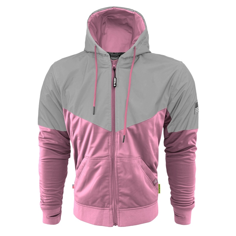 Ultra Reflective Hoodie Light Pink Eclipse with Pads