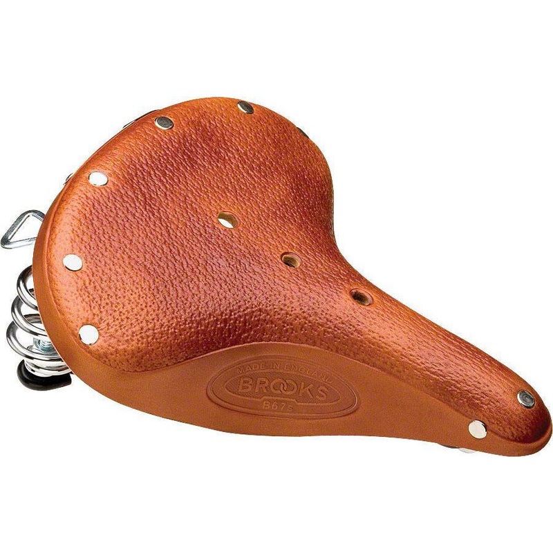B67 S Women’s Leather Saddle with chrome rails and springs
