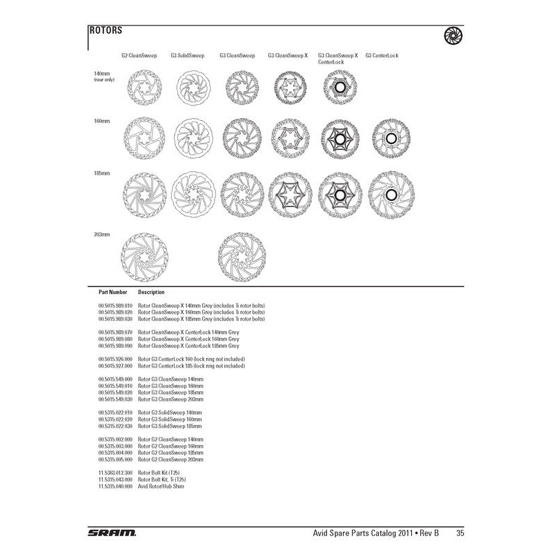 ROTOR BOLT KIT T25 X6|Default