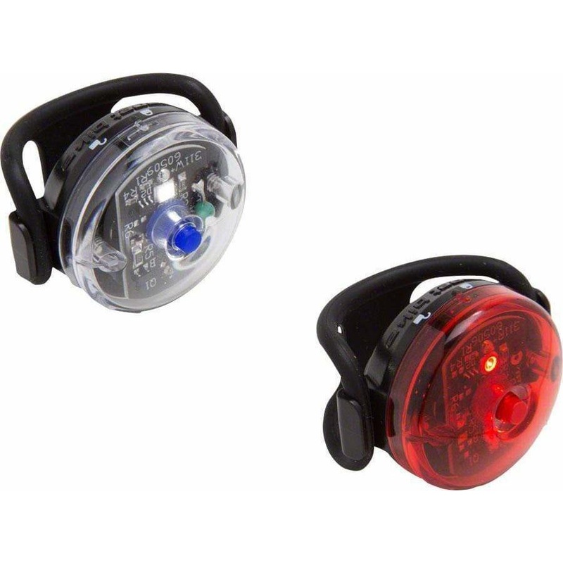 Button Blinky Front and Rear Bike Light Set