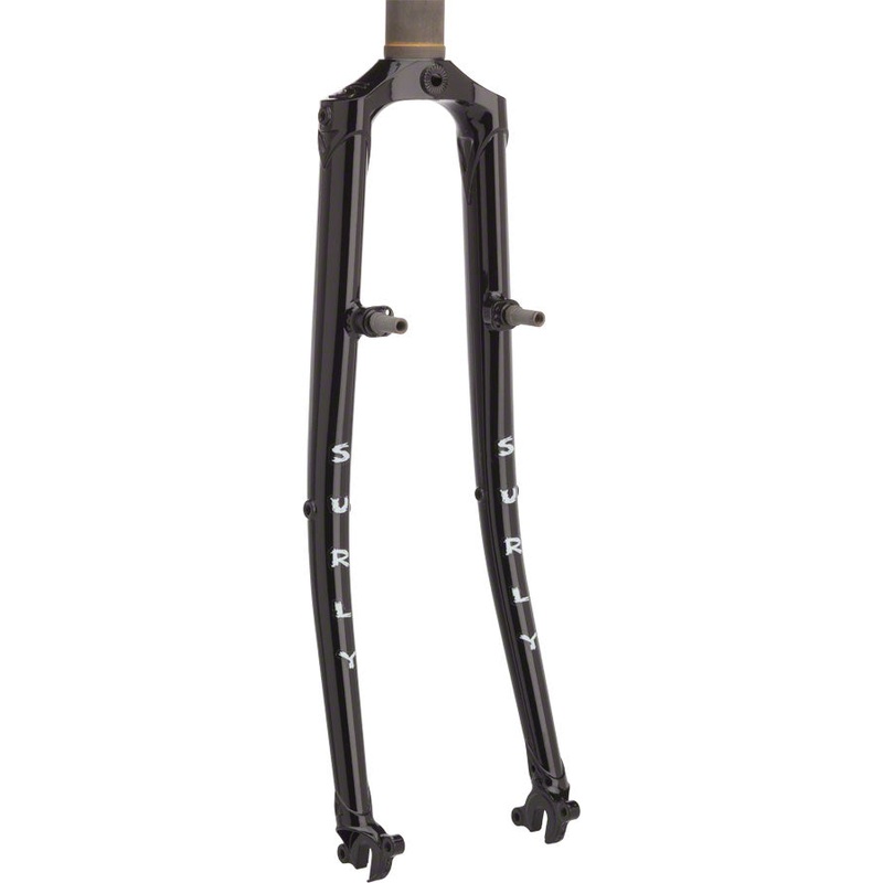Long Haul Trucker Fork 26 400mm w/ Logo Crown Blacktacular
