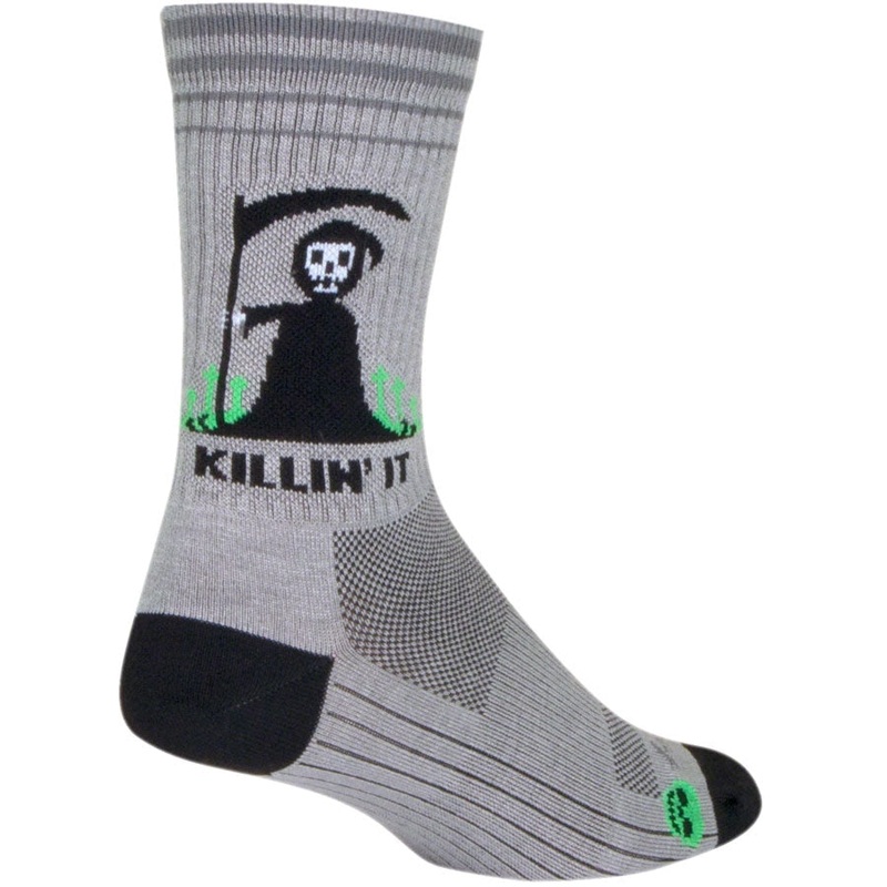 Killin’ It Crew Bike Socks – Gray