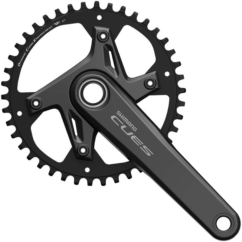 CUES FC-U6040-1 Crankset – 175mm 9/10/11-Speed 40t Asymmetric 110 BCD Hollowtech 2 Crankarms BLK