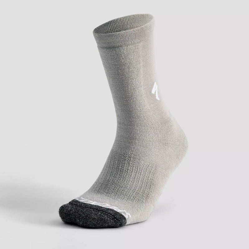 Merino Deep Winter Tall Socks – Heather Grey