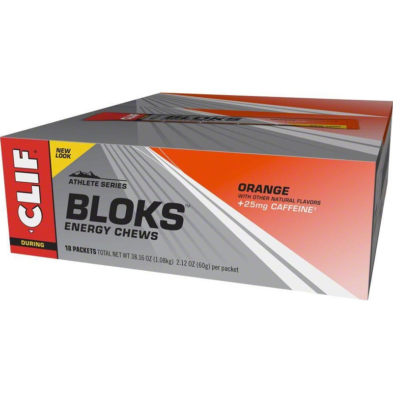 Clif Shot Bloks: Orange with 25mg Caffeine Box of 18