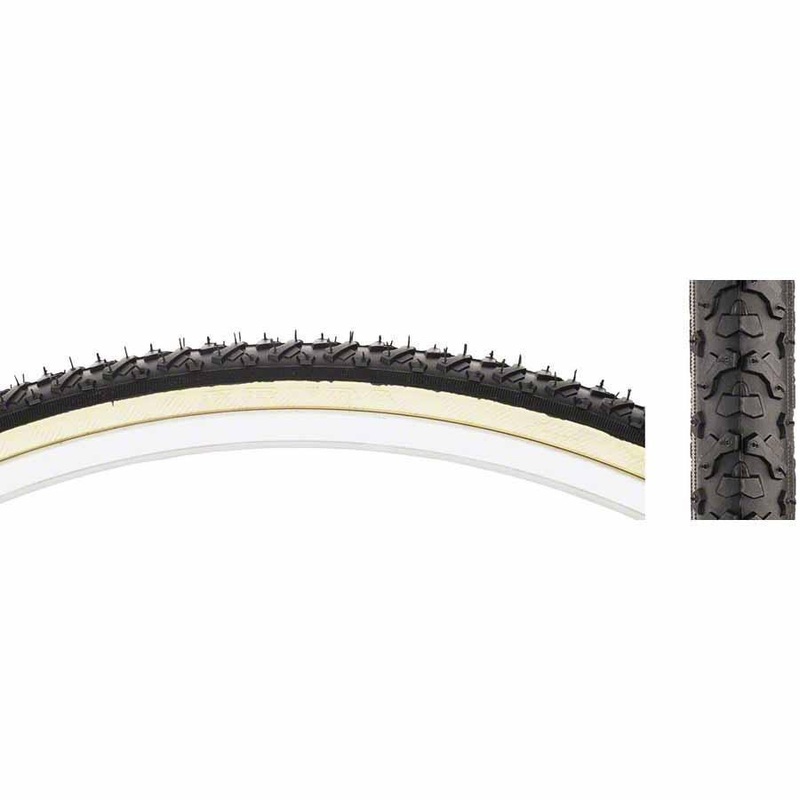 K161 KrossCyclo Bike Tire 27×1 3/8 Steel Bead Black/Tan