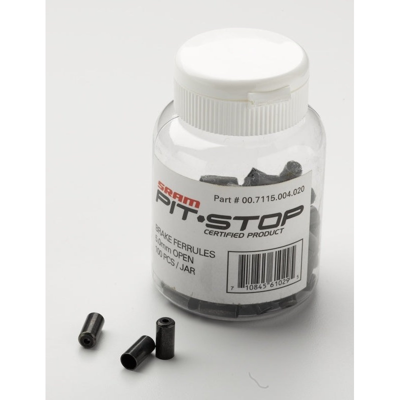 BRAKE FERRULES 5.0MM BLACK 100