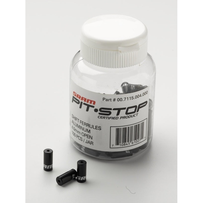 GEAR FERRULES 4.0MM BLACK 100|Default