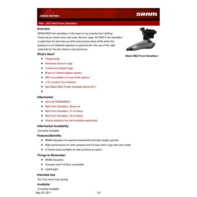 FD RED CLAMP 31.8MM STEEL|Default