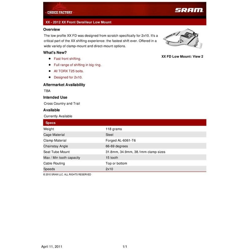 FD XX TOP PULL LOW CLAMP >>>|Default