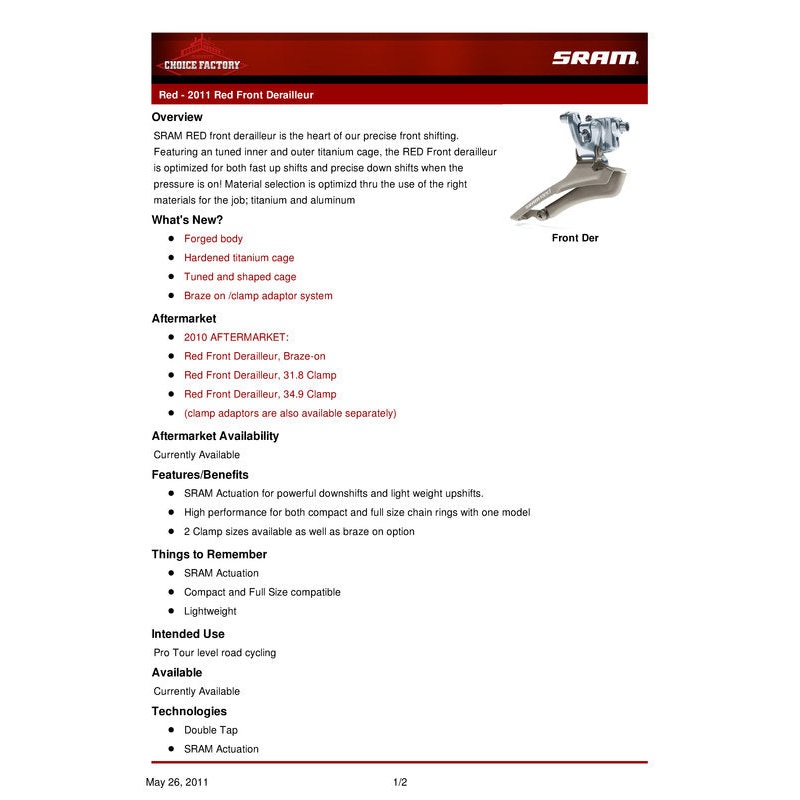 RED FD CLAMP 318|Default
