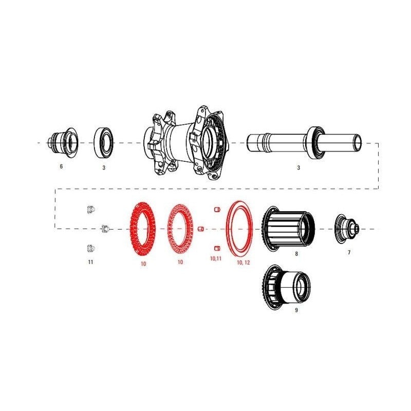 CLUTCH ASSY WITH SEAL REAR COG