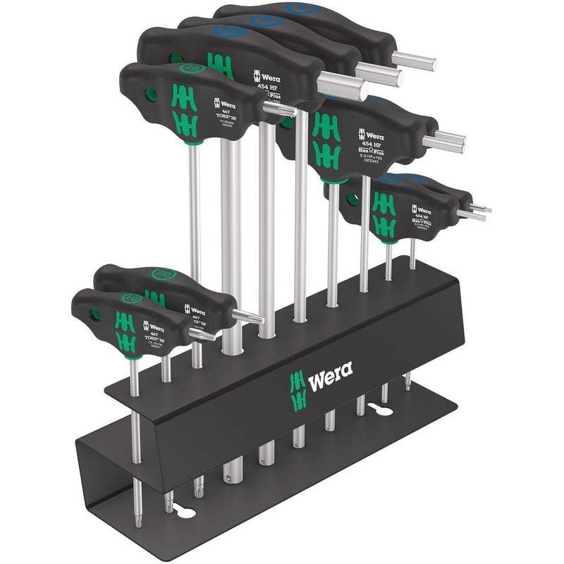 Bicycle Set 6 Screwdriver set T-handle, holding function, rack
