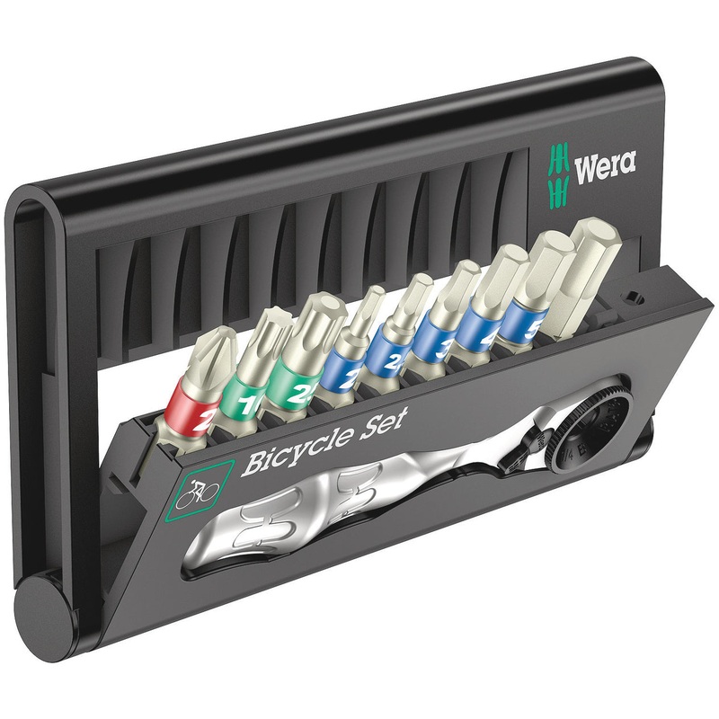 Bicycle Set 9 Bit assortment, stainless with ratchet