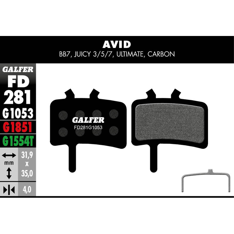 FD281 BRAKE PADS AVID JUICY 3-5-7, CARBON, ULTIMATE