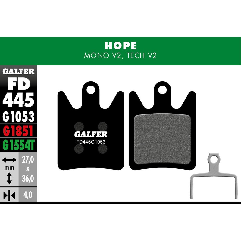FD445 BRAKE PADS HOPE MONO V2, TECH V2