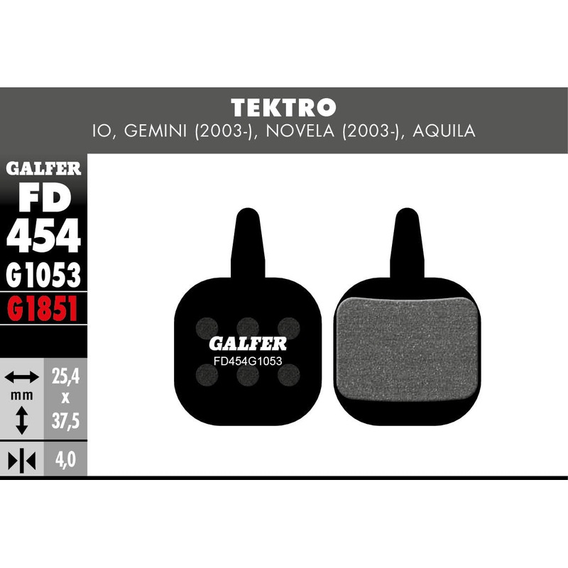 FD454 BRAKE PADS TEKTRO GEMINI, NOVELA