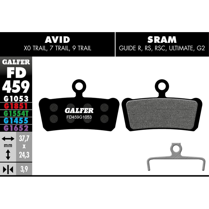 FD459 BRAKE PADS BULK (30pr) SRAM GUIDE R-RS-RSC, AVID XO TRAIL