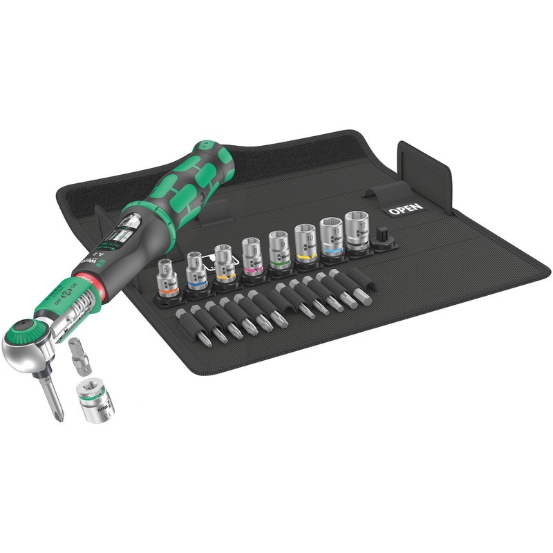 Safe-Torque A2 Torque Wrench Drive Set 2-12Nm in Textile box+sockets