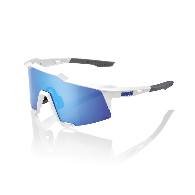 SPEEDCRAFT – Matte White – HiPER Blue  Mirror