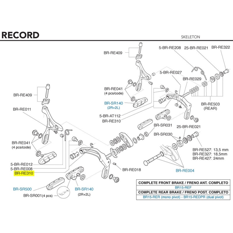 Brake Caliper Cable Clamp Kit Record
