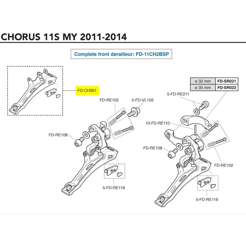 Chorus FR Derailleur Cage Pre 2014