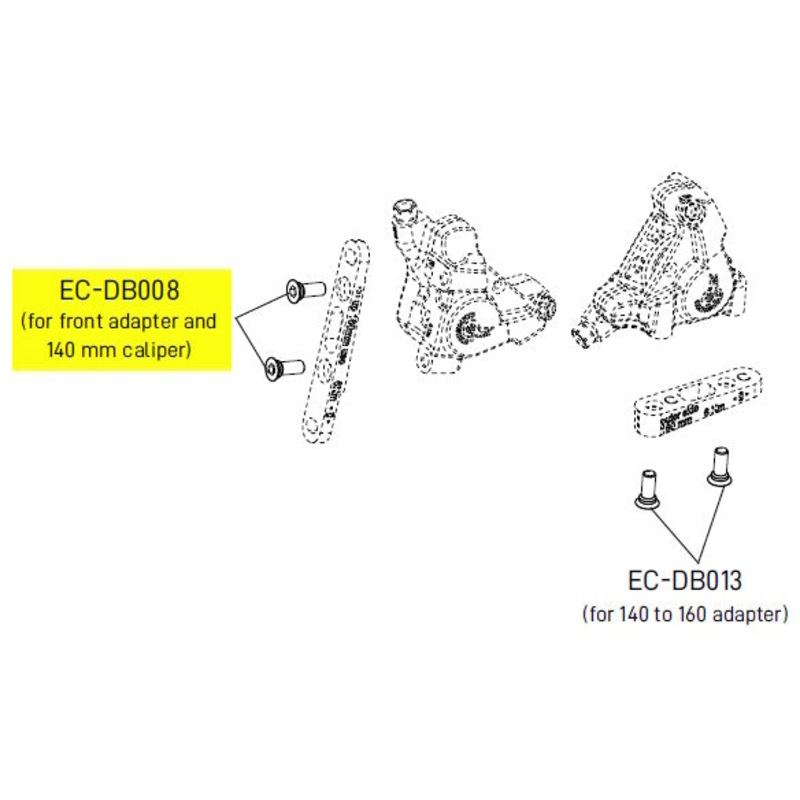 Disc Brake FR Flat Mount Screws for Adaptor (2pcs)