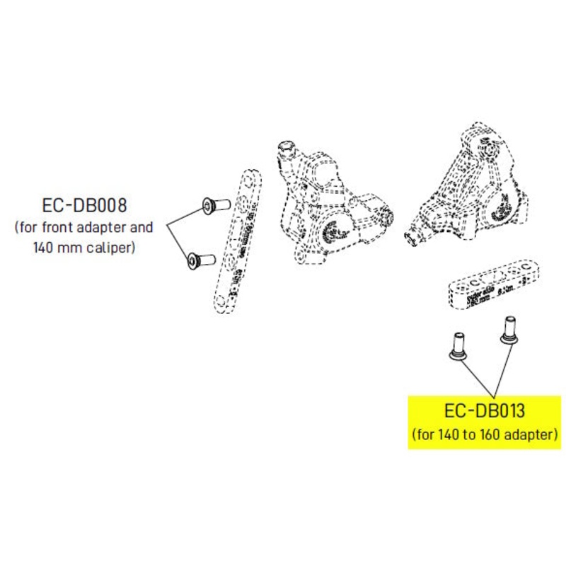 Disc Brake RR Flat Mount Screws for Adaptor (2pcs)