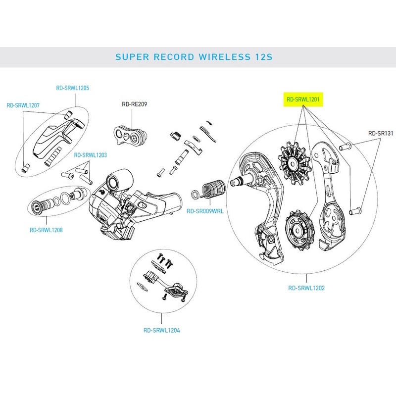 Pulley Wheels 12s Super Record WRL (8.0mm)