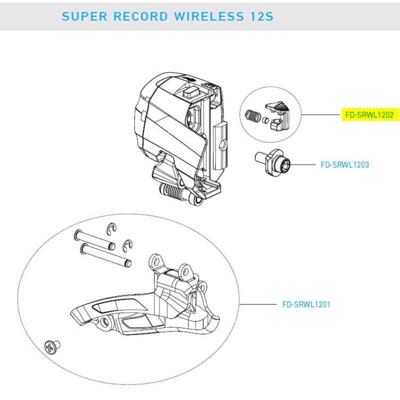 Super Record Wireless FR Derailleur Battery Mode Button