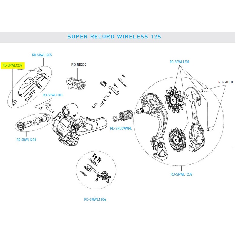 Super Record Wireless RR Derailleur Screws for Rod