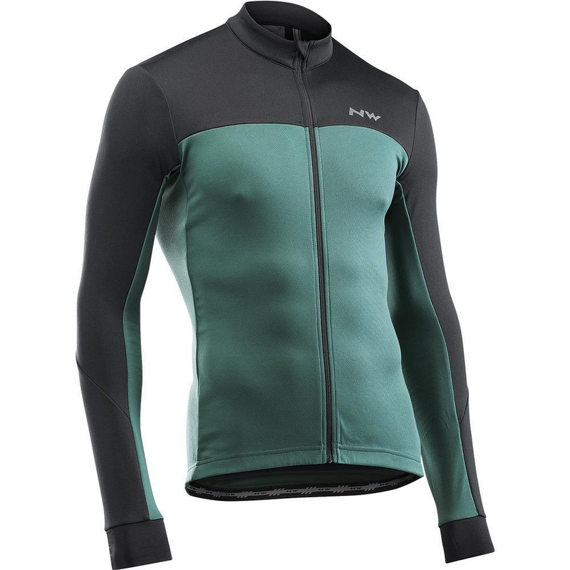 Northwave Force 2 Long Sleeve Men’s Cycling Jersey (Black/Forest Green)