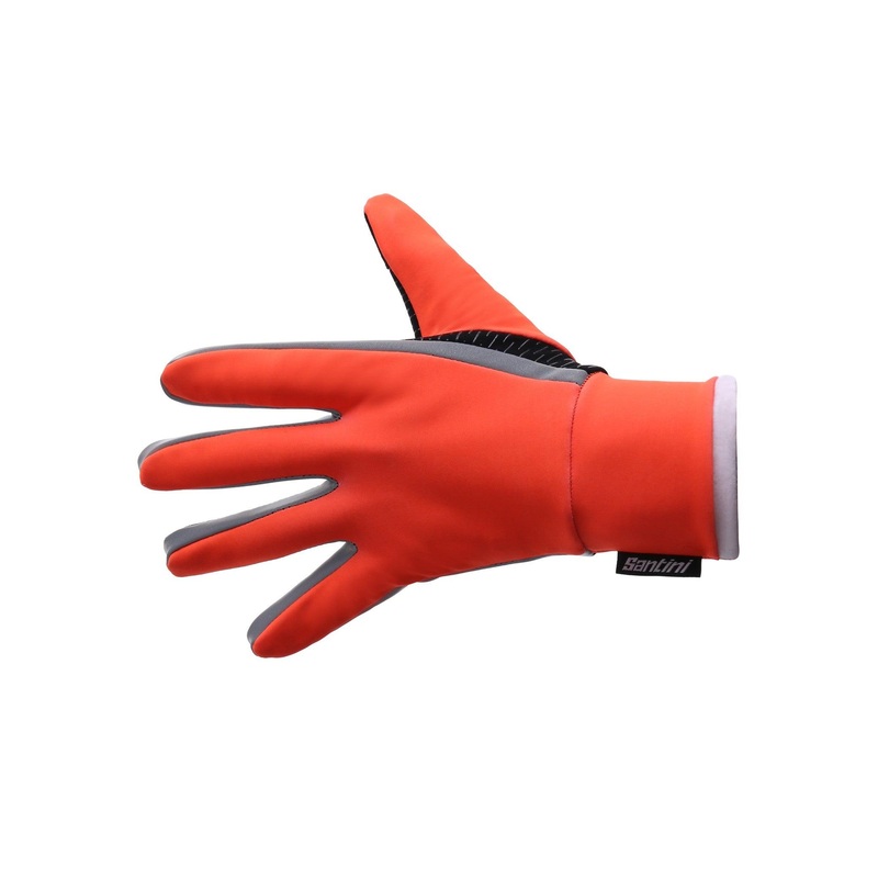 Santini H20 Vega Unisex Cycling Gloves (Flashy Orange)
