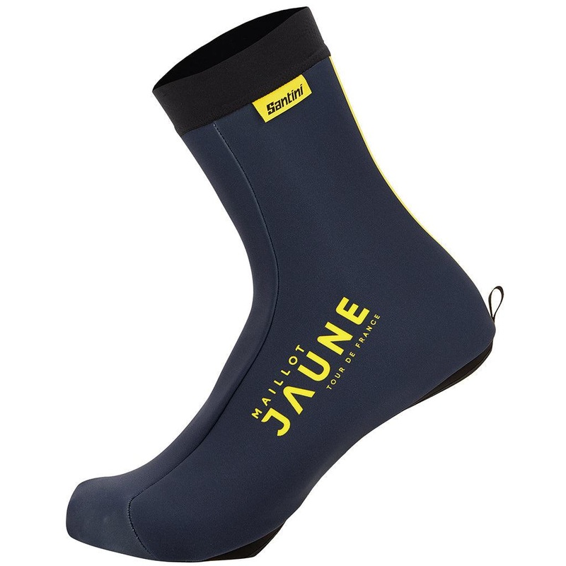 Santini Malliot Jaune Shoecovers (Navy Blue)